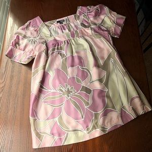 a.n.a. A New Approach square neck floral blouse. L